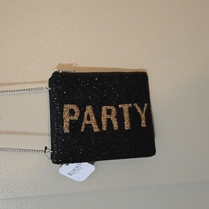 Beaded Black and Gold Party Evening Bag